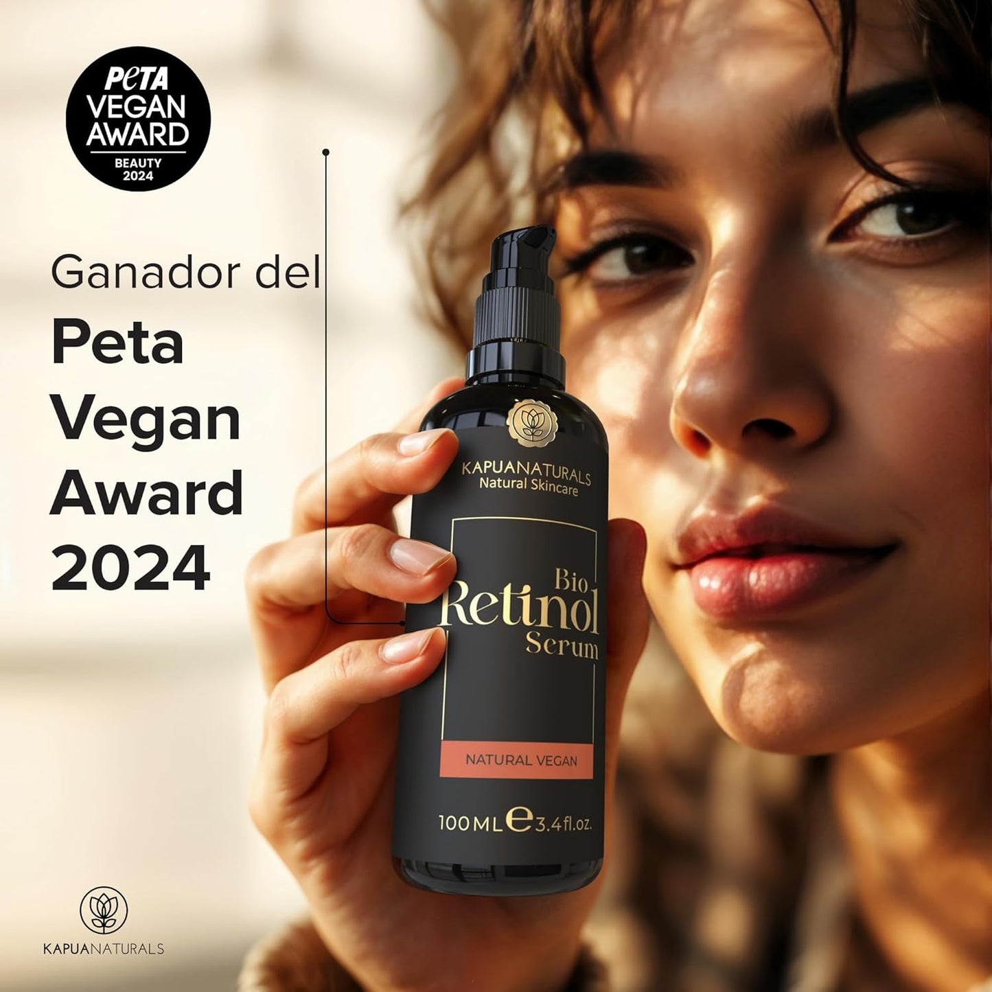 Pure Retinol for Face • 100ml • Organic Vegan • Retinol Serum • For Radiant Clear Skin Free • +Vitamin C + Hyaluron • Pure Retinol • Natural & Sustainable Cosmetics • From Germany