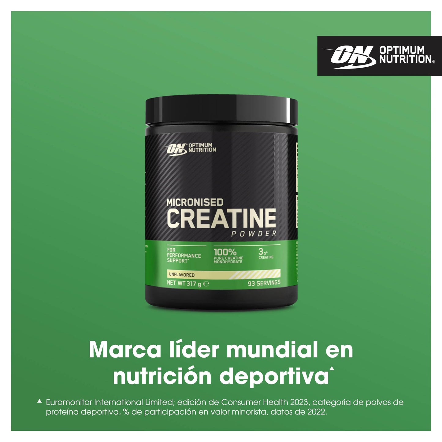 Creatina en polvo micronizada Optimum Nutrition