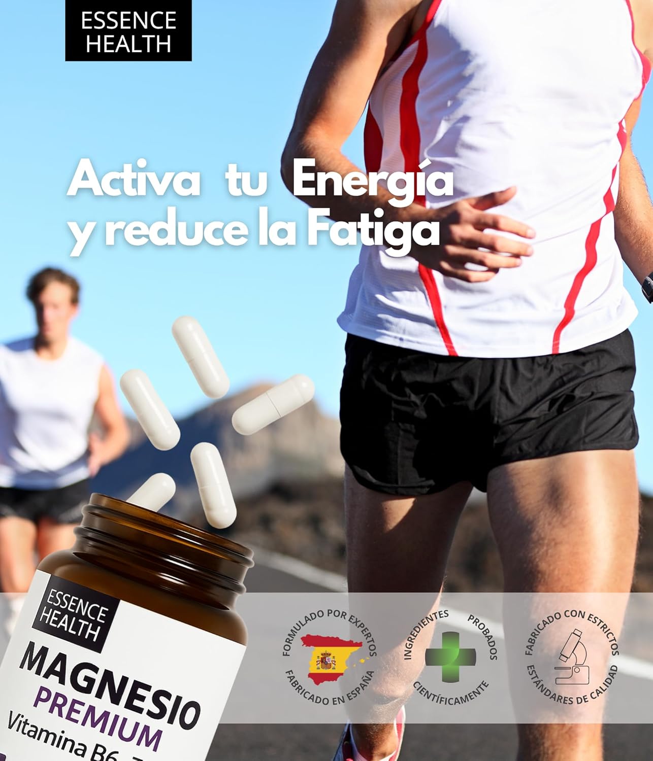 Premium Magnesium Complex 2446mg | High Absorption Bisglycinate + Citrate + Zinc + B6 | 120 Vegan Capsules | Muscle Support, Stress & Energy | 4 in 1