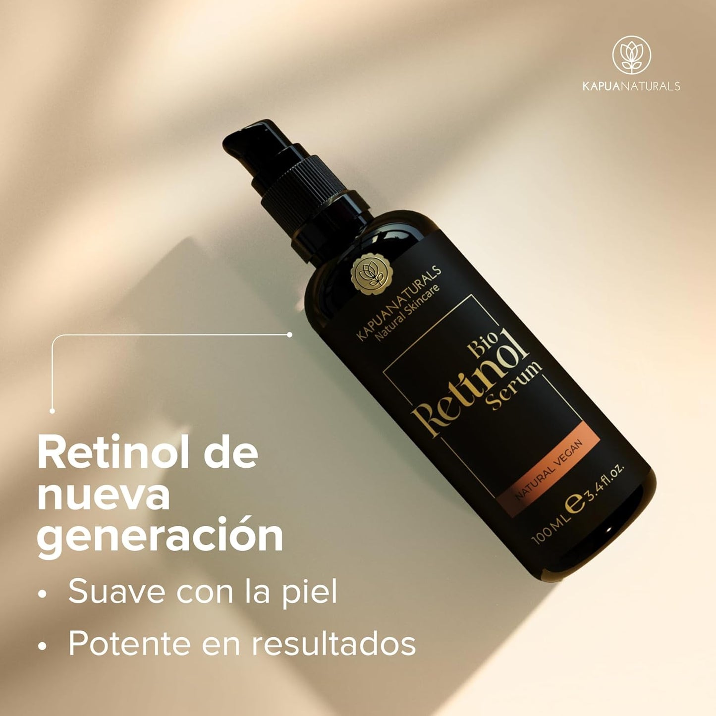 Pure Retinol for Face • 100ml • Organic Vegan • Retinol Serum • For Radiant Clear Skin Free • +Vitamin C + Hyaluron • Pure Retinol • Natural & Sustainable Cosmetics • From Germany