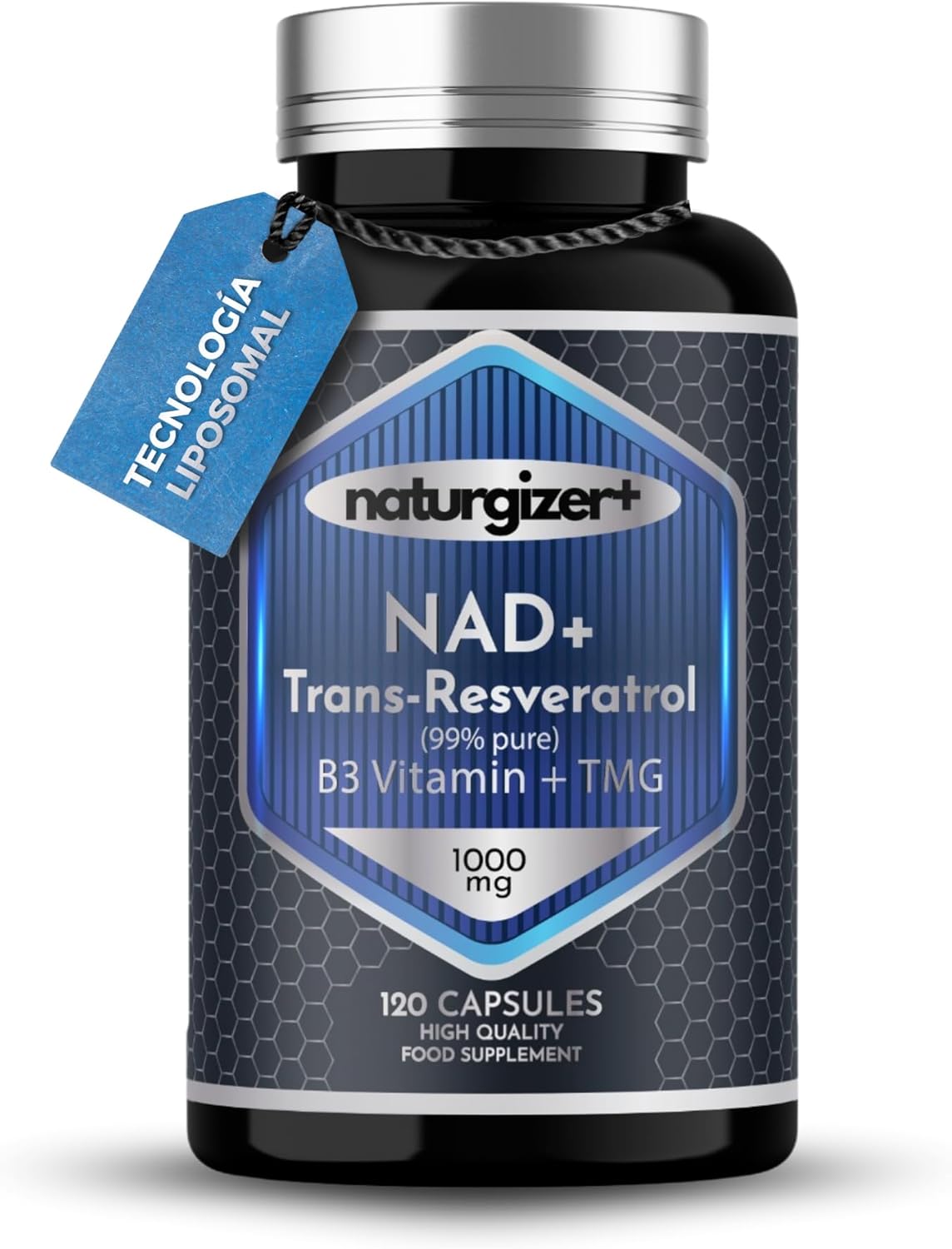NAD, Resveratrol, Nad Resveratrol, NAD+ LIPOSOMAL,1000 mg (120 caps), Vitamin B3, TMG. Nmn Enhancement, Nicotinamide Riboside. Powerful Anti-Aging and Revitalizing Formula. High Purity. Naturgizer+