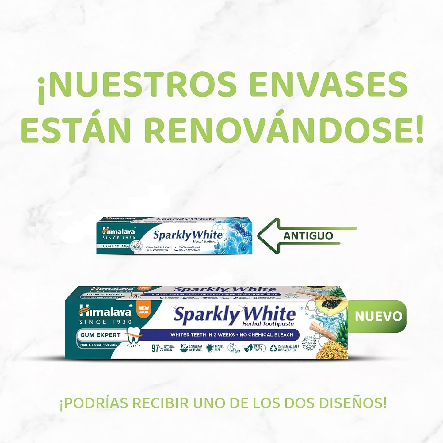 Himalaya Herbals Sparkly White Herbal Vegetarian Toothpaste for whitening teeth with advanced plague removal|Anti-inflammatory 12-Hour Germ Protection- 75ml