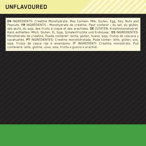 Creatina en polvo micronizada Optimum Nutrition