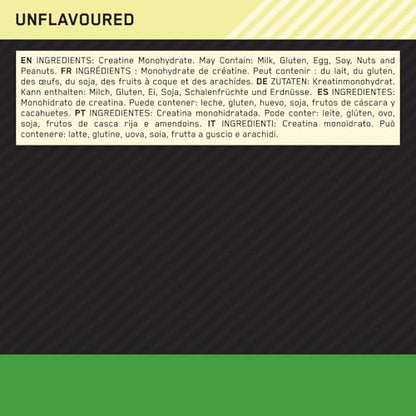 Creatina en polvo micronizada Optimum Nutrition