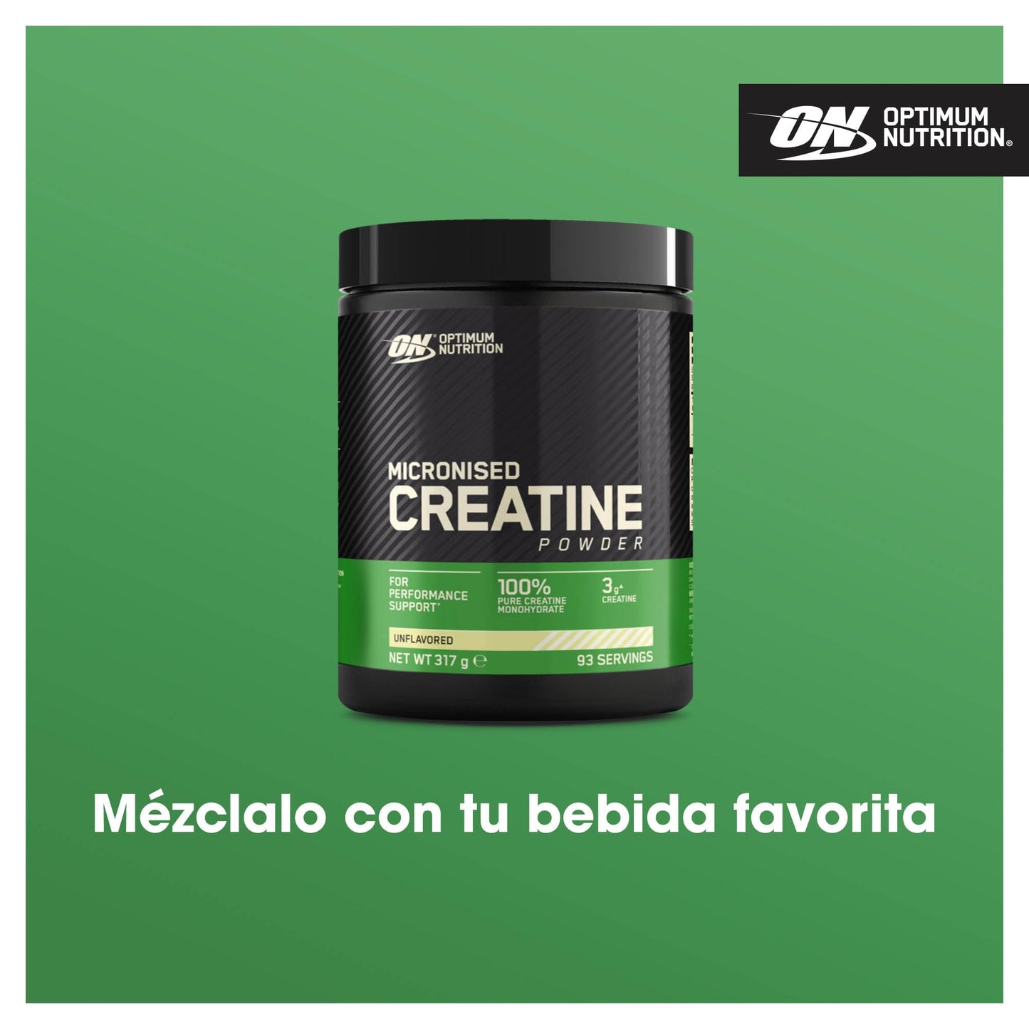 Creatina en polvo micronizada Optimum Nutrition