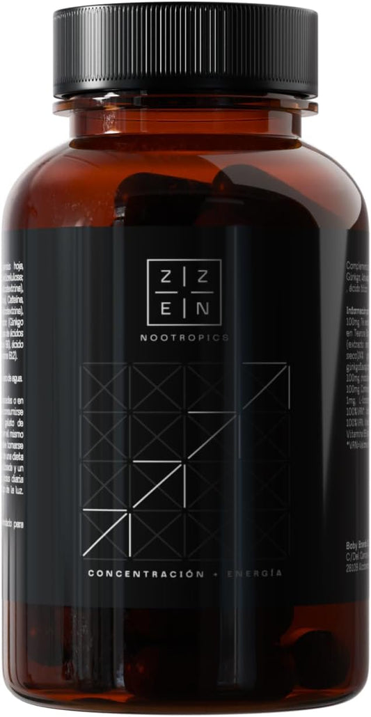 ZZEN LABS Natural Nootropic – Nootropics Memory and Concentration – Study Concentration Tablets – Natural Nootropics – 30 Vegan Capsules (NOOTROPIC ZZEN FOCUS)