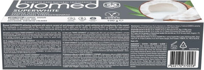 BIOMED Superwhite 97% Natural Whitening Toothpaste Enamel Strengthener Coconut Flavor Vegan Friendly SLES Free 100g