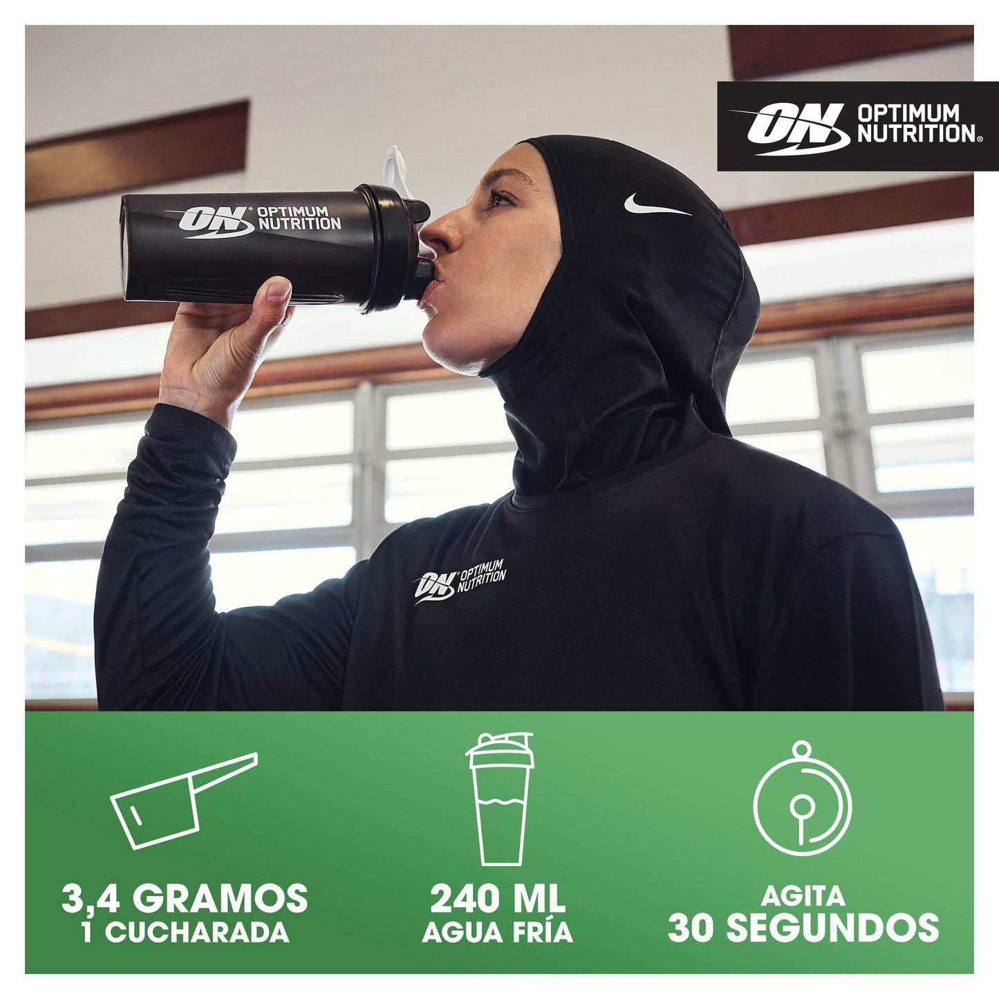 Creatina en polvo micronizada Optimum Nutrition