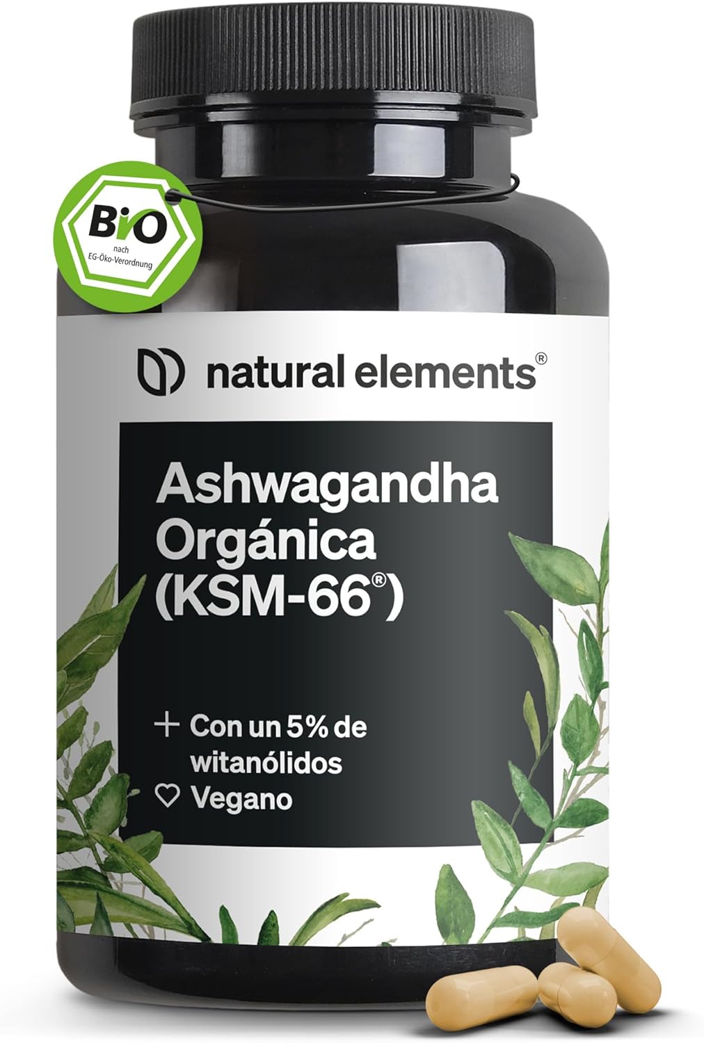 Organic Ashwagandha KSM-66® - 600mg Organic Ashwagandha Root Extract - Indian Dream Root - 180 Capsules - Lab Tested, Vegan & No Additives