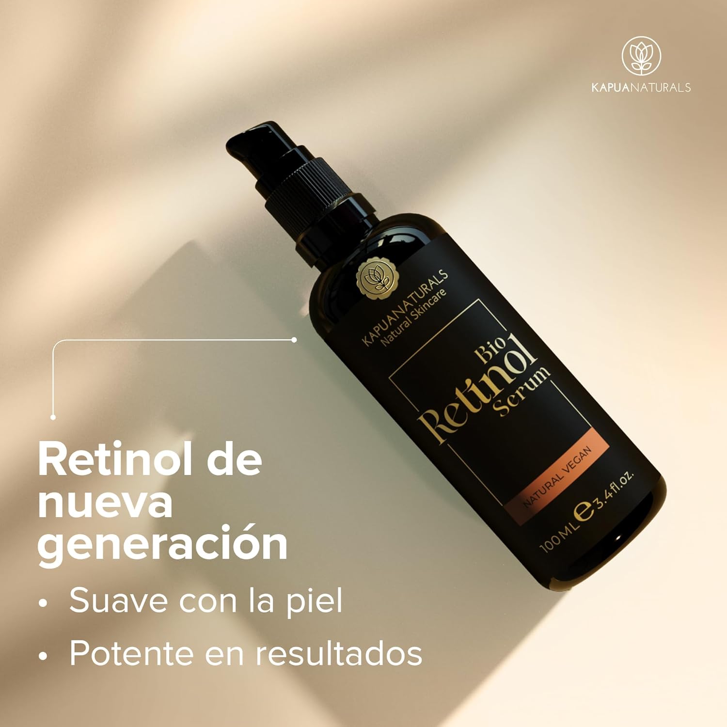 Pure Retinol for Face • 100ml • Organic Vegan • Retinol Serum • For Radiant Clear Skin Free • +Vitamin C + Hyaluron • Pure Retinol • Natural & Sustainable Cosmetics • From Germany