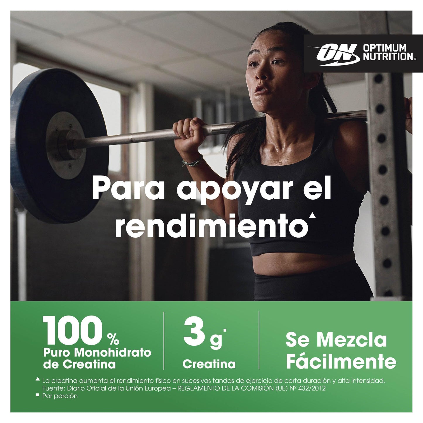 Creatina en polvo micronizada Optimum Nutrition